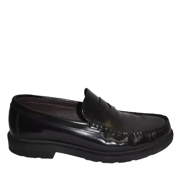 New! M By Bruno Magli Mello Penny Loafer Leather Black Size 9 M DD382